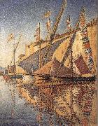 Paul Signac The sloop hang flag oil on canvas